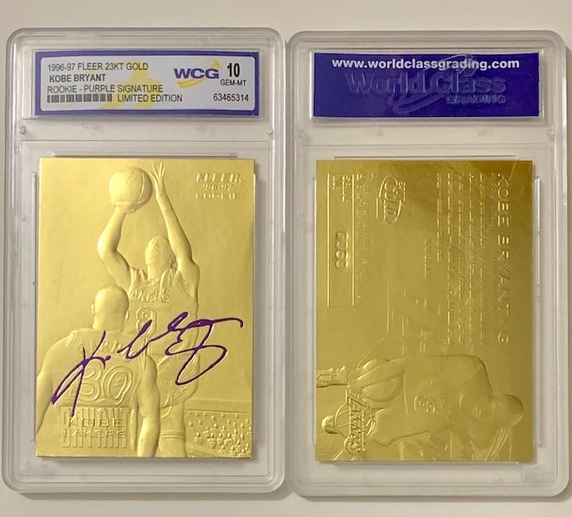 KOBE BRYANT 23k Gold Signature Edition Rookie Card (1 of 2)