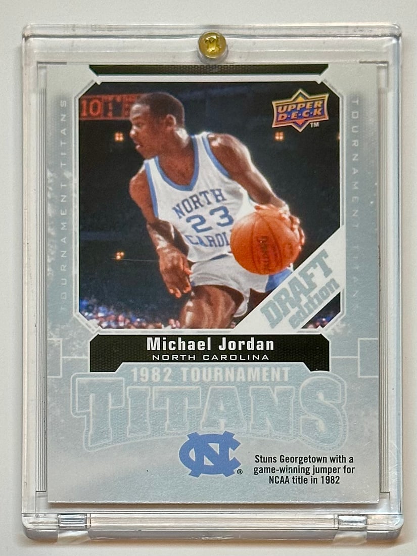 Upper Deck 1982 Tournament Titans MICHAEL JORDAN Basketball Card: Beautiful Condition – Multiple Photos Posted