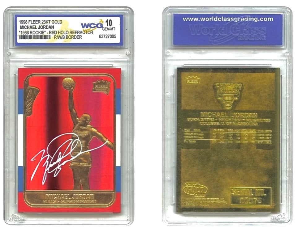 MICHAEL JORDAN Holo Refractor Rookie Basketball Card (1 of 1)