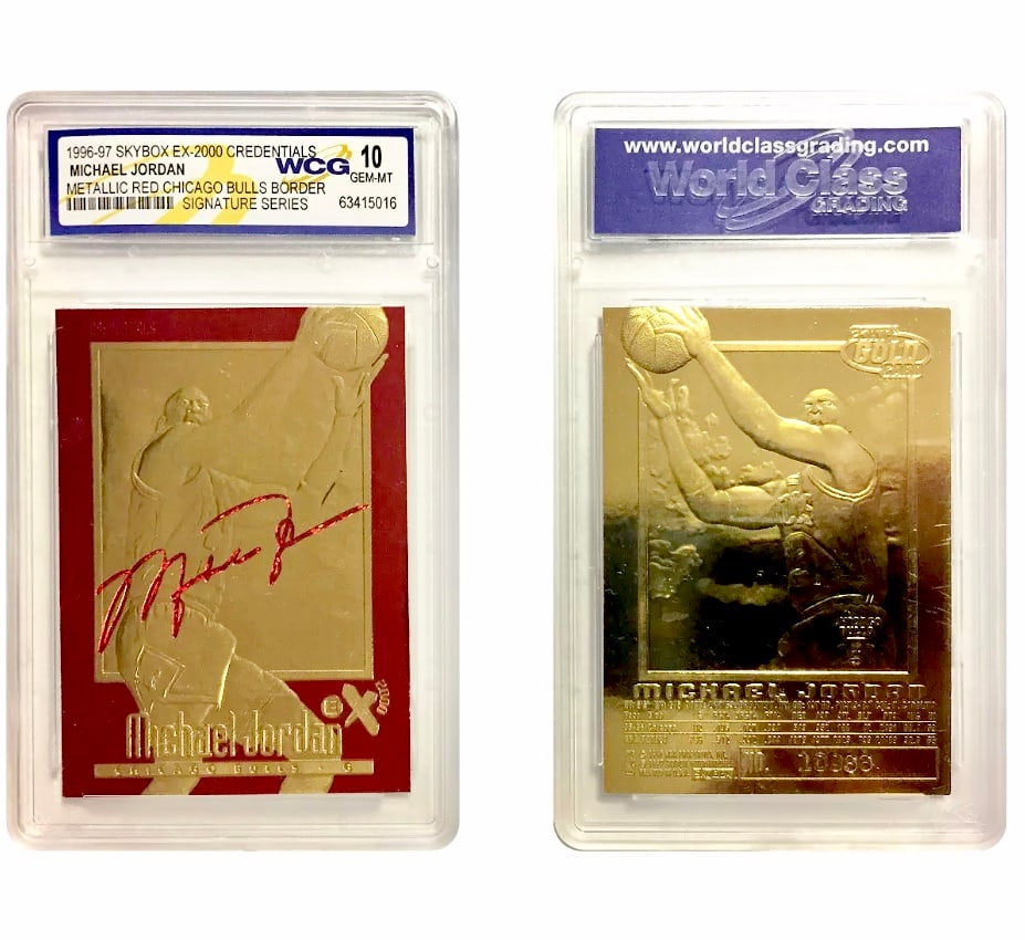 RARE Signature Series MICHAEL JORDAN Metallic Basketball Card: Gem Mint 10 Card – Hard to Find – Facsimile Autographed