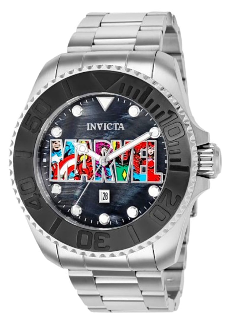 LTD Edition INVICTA Mens MARVEL COMICS Watch Mother of Pearl Dial: This is a never worn Genuine INVICTA Watch with a Mother of Pearl Dial. It comes in the Original Invicta Marvel Comics Retail Box. Multiple Photos Posted