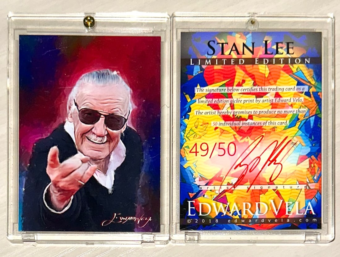 1 of only 50 Hand Signed by Artist STAN LEE Art Card (1 of 1)