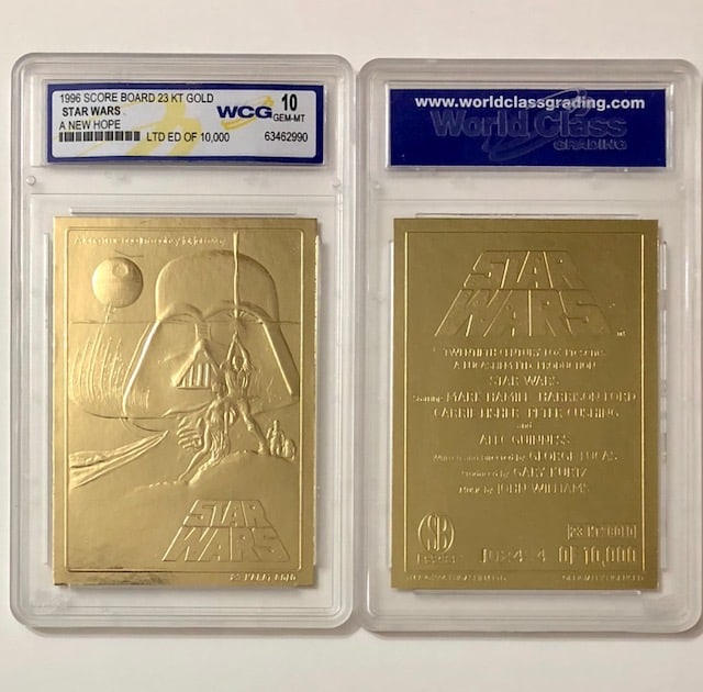 Gem 10 STAR WARS Embossed 23k Gold Trading Card (1 of 2)