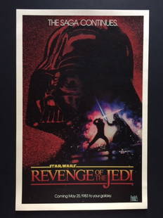 Re-Called STAR WARS Revenge of the Jedi Movie Poster: Re-Called by George Lucas - Movie Title Change - 12 x 18 - Not Period Original - SOLD AS A DECORATIVE POSTER - SOLD AS DESCRIBED AS-IS WITH NO RETURNS