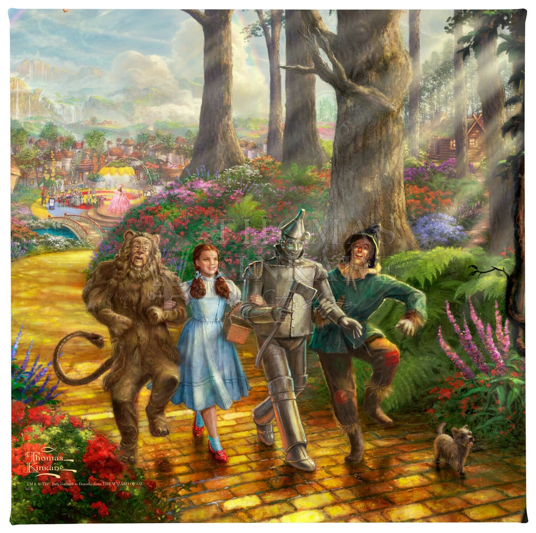 Genuine Thomas Kinkade WIZARD of OZ Canvas Art w/COA (1 of 4)