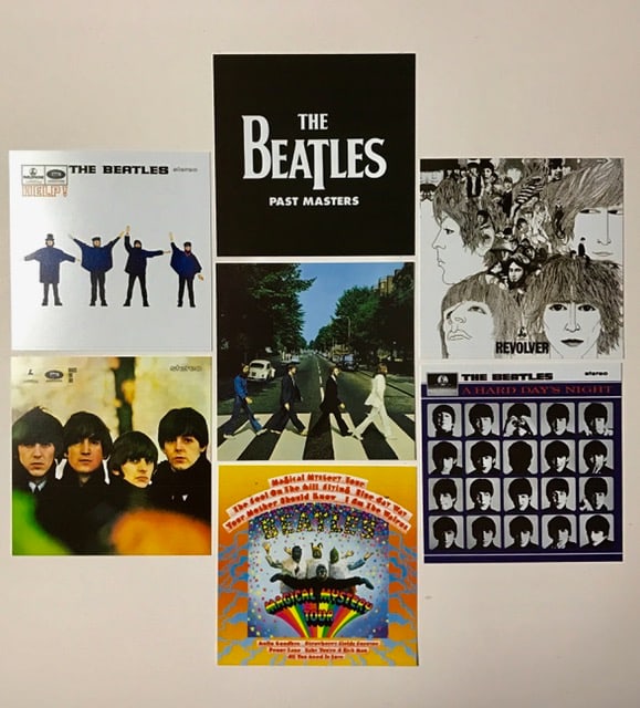 Extremely Rare The BEATLES Licensed Album Covers/A: LOT OF 7 / Approximately 3.5 inches by 3.5 inches / These are Mini Versions of the Hit Album Covers