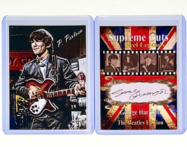 Lot of 2 The Beatles GEOREGE HARRISON Trading Cards: Multiple Photos Posted