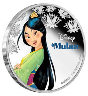 Walt Disney MULAN 1oz Clad Silver Coin: Encapsulated / Collectible Novelty Disney Item / This Coin Does Not contain any Precious Metal Value / This is a Silver Plated Novelty Coin
