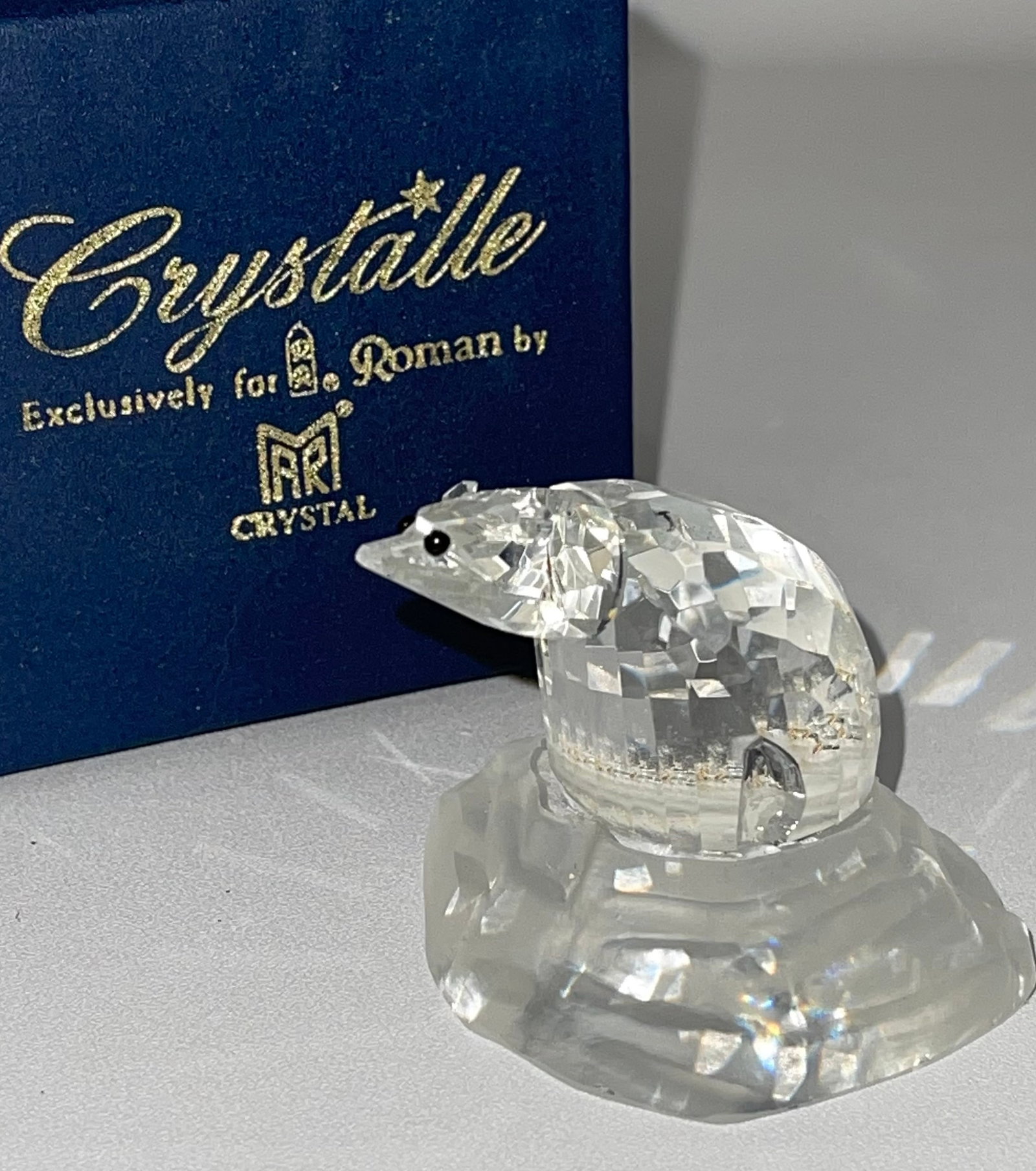 Swarovski style Crystal POLAR BEAR by Roman w/Box: This is a Beautiful Piece – Box states as seen in photos Crystalle Exclusively for Roman Crystal – It is in perfect condition and It comes with its original box – Multiple Photos Posted