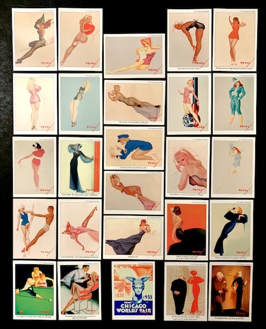 Lot of 50 GEORGE PETTY Petty Girl Series 2 Risque Pinup Girl Art Cards (1 of 5)