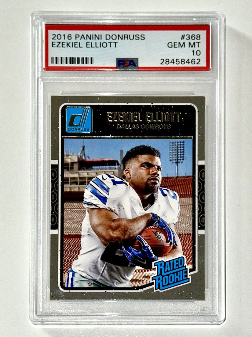 PSA Gem Mint 10 Panini Donruss 2016 Ezekiel Elliott Rookie Card (1 of 2)