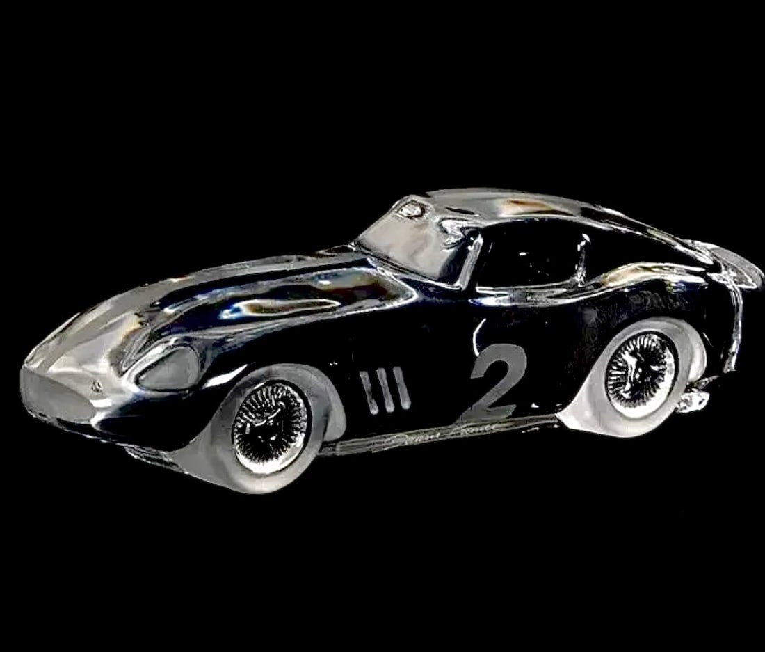 Rare DAUM France MONZA Relief Series Crystal Car AWESOME: Beautiful Condition – Rare Find – Multiple Photos Posted