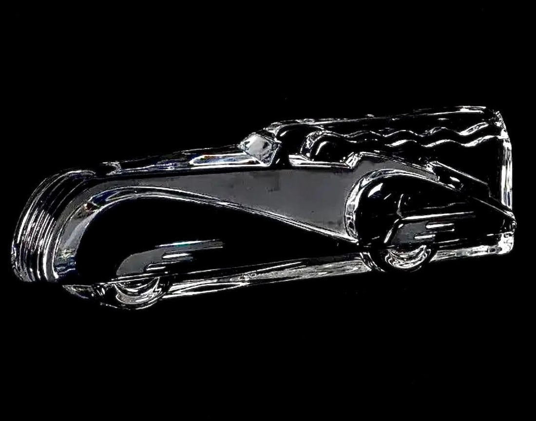 Rare DAUM France DEAUVILLE Relief Series Crystal Car AWSEOME: Beautiful Condition – Rare Find – Multiple Photos Posted