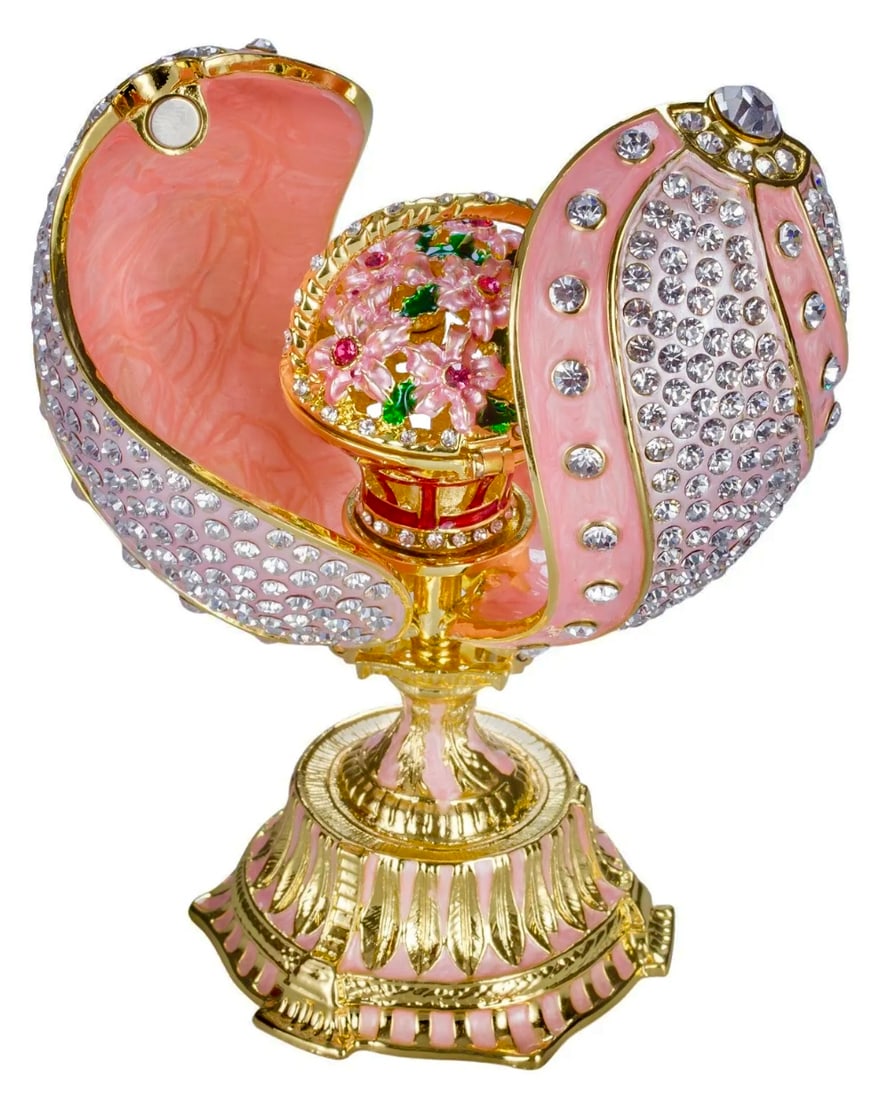 FABERGE St. Petersburgh Russia Enameled and Studded Egg (1 of 6)