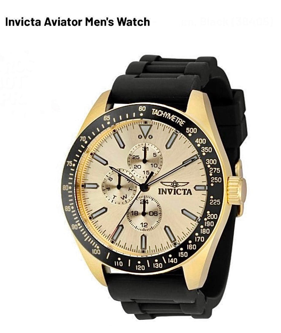 Genuine Brand-New INVICTA Aviator Mens Watch in Original Box: Brand New in Original Box – Multiple Photos Posted