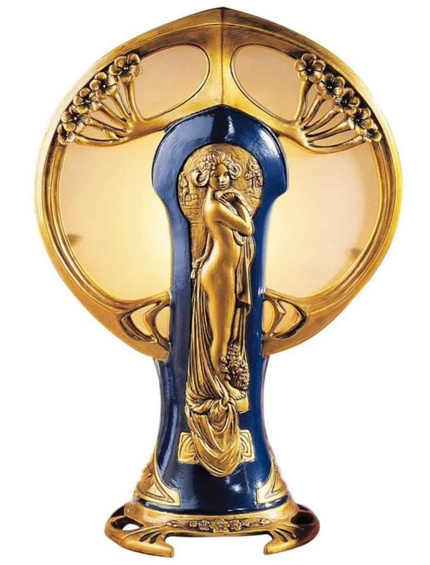 Art Nouveau Inspired Mademoiselles Boudoir Lighted Statue (1 of 2)