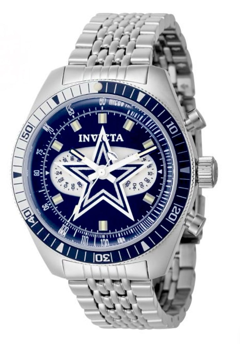 Licensed NFL Brand New in Box INVICTA Dallas Cowboys Mens Watch: Consignor states he paid $995 at a Retail - This Watch is still sealed and has never been out of its original NFL Retail Box Store. Multiple Photos Posted