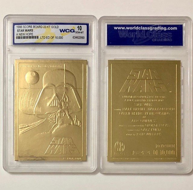 Gem 10 STAR WARS Embossed 23k Gold Trading Card (1 of 2)