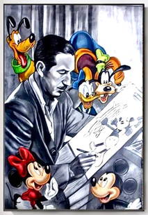 Walt Disney & Mickey Mouse & Friends Art Print on Canvas 16 x 24: Beautiful Giclee Print Art on Canvas – Does Not Come Framed – 16 x 24 - Will be shipped out in a Mailing Tube