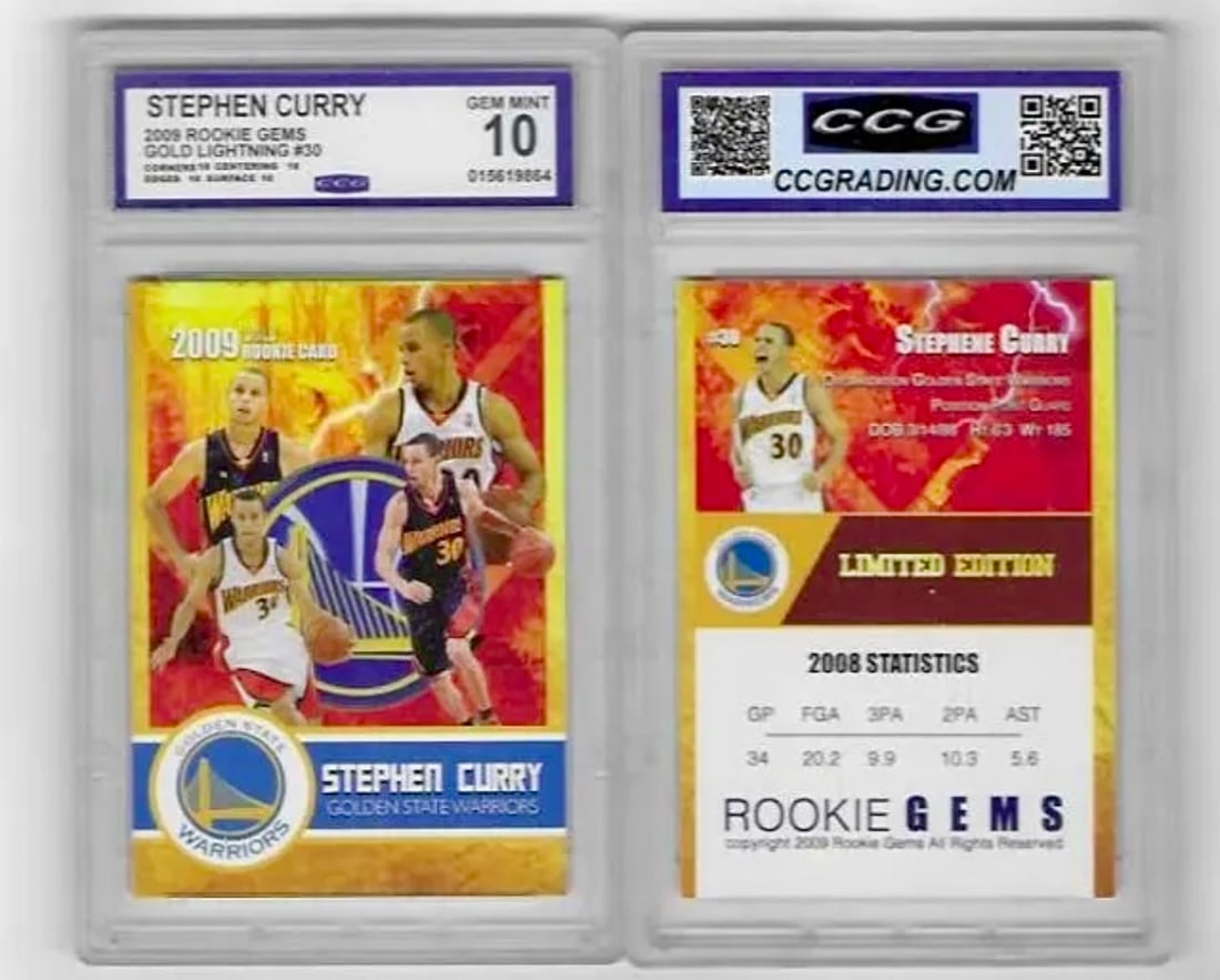 Gem 10 STEPHEN CURRY 2009 LTD Edition Rookie Gems Rookie Basketball Card (1 of 1)
