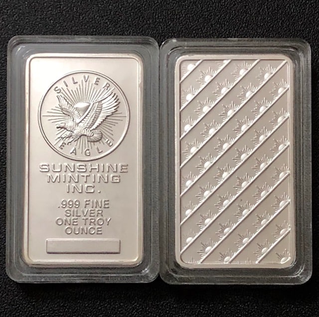 1oz SUNSHINE MINTING Encapsulated Clad Silver Bar (1 of 1)
