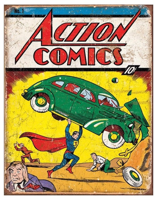 Action Comics SUPERMAN Throwback Metal Sign (1 of 1)