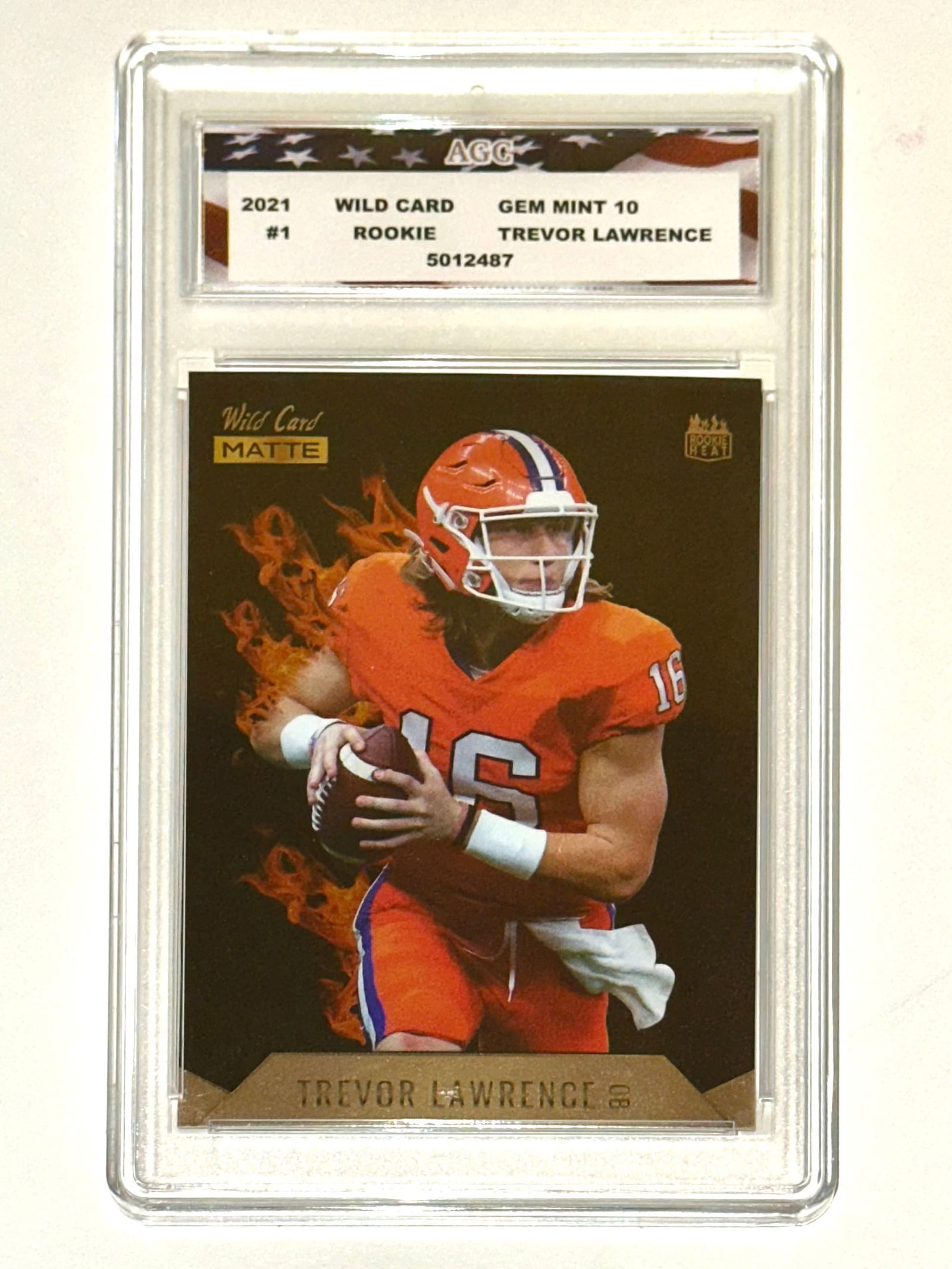 Rare Gem 10 Wild Card TREVOR LAWRENCE Rookie Football Card (1 of 2)