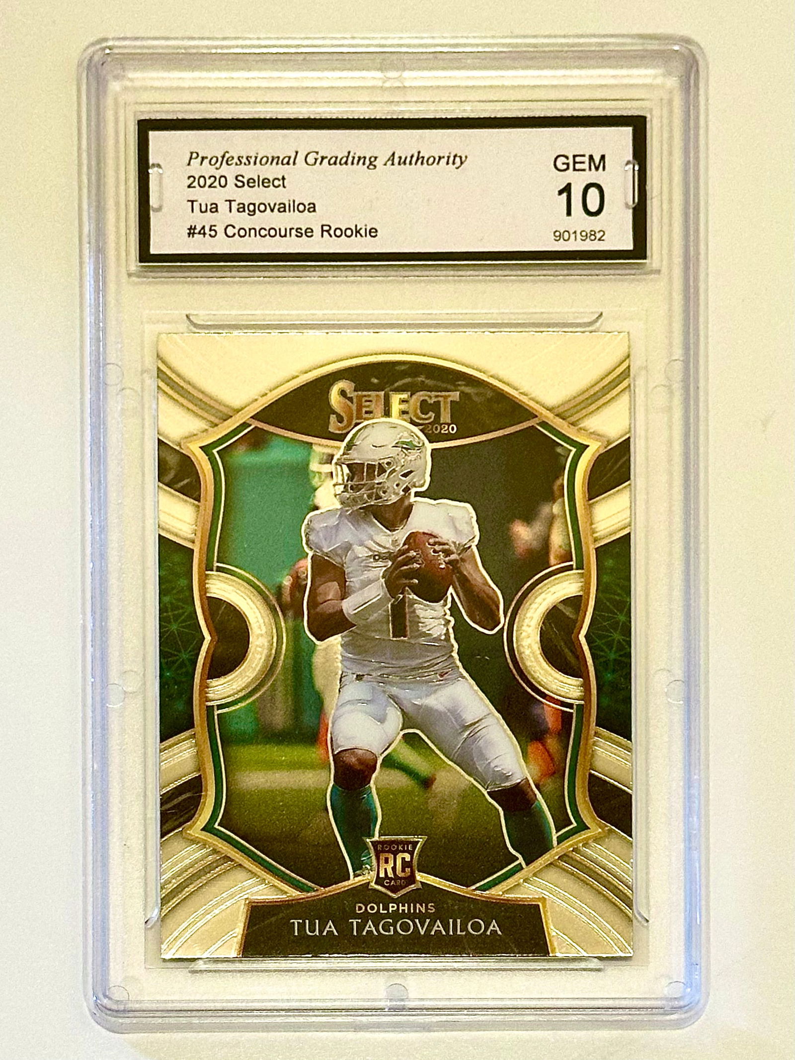 Gem 10 TUA TAGOVAILOA Premium Select Rookie Football Card (1 of 2)