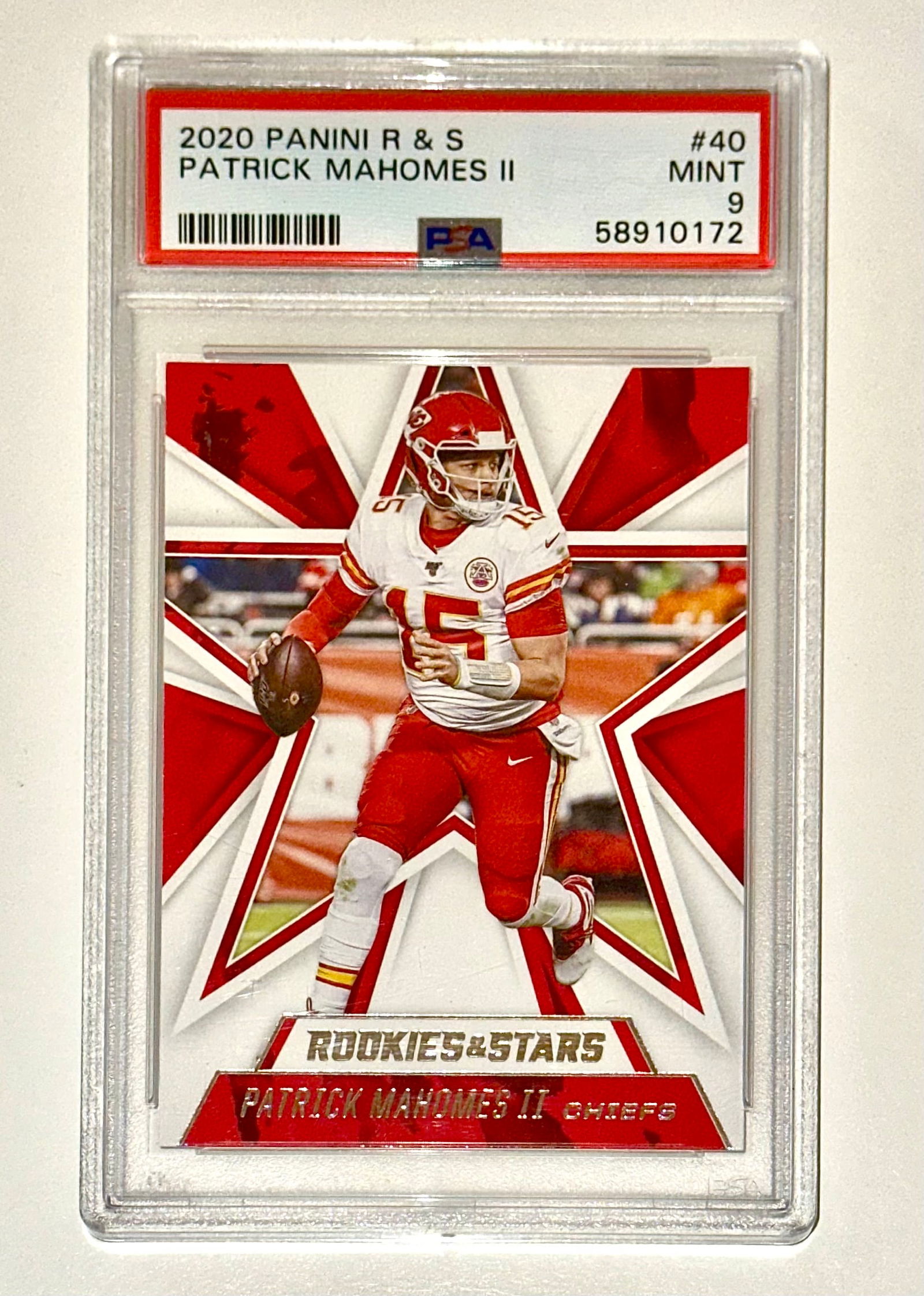 PSA Graded Mint PATRICK MAHOMES Rookies & Stars Football Card (1 of 2)