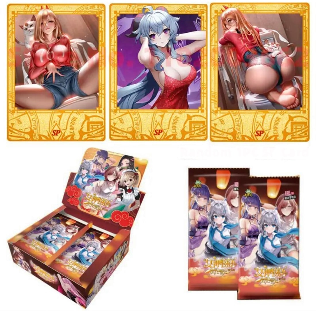 Sealed Box Risque Japanese Anime Hentai Trading Card Packs: Manufacturer States that there are a Total of 150 Cards but it could be a few More or Less Depending on Bonus Cards. We have no way of verifying because the Box is Sealed