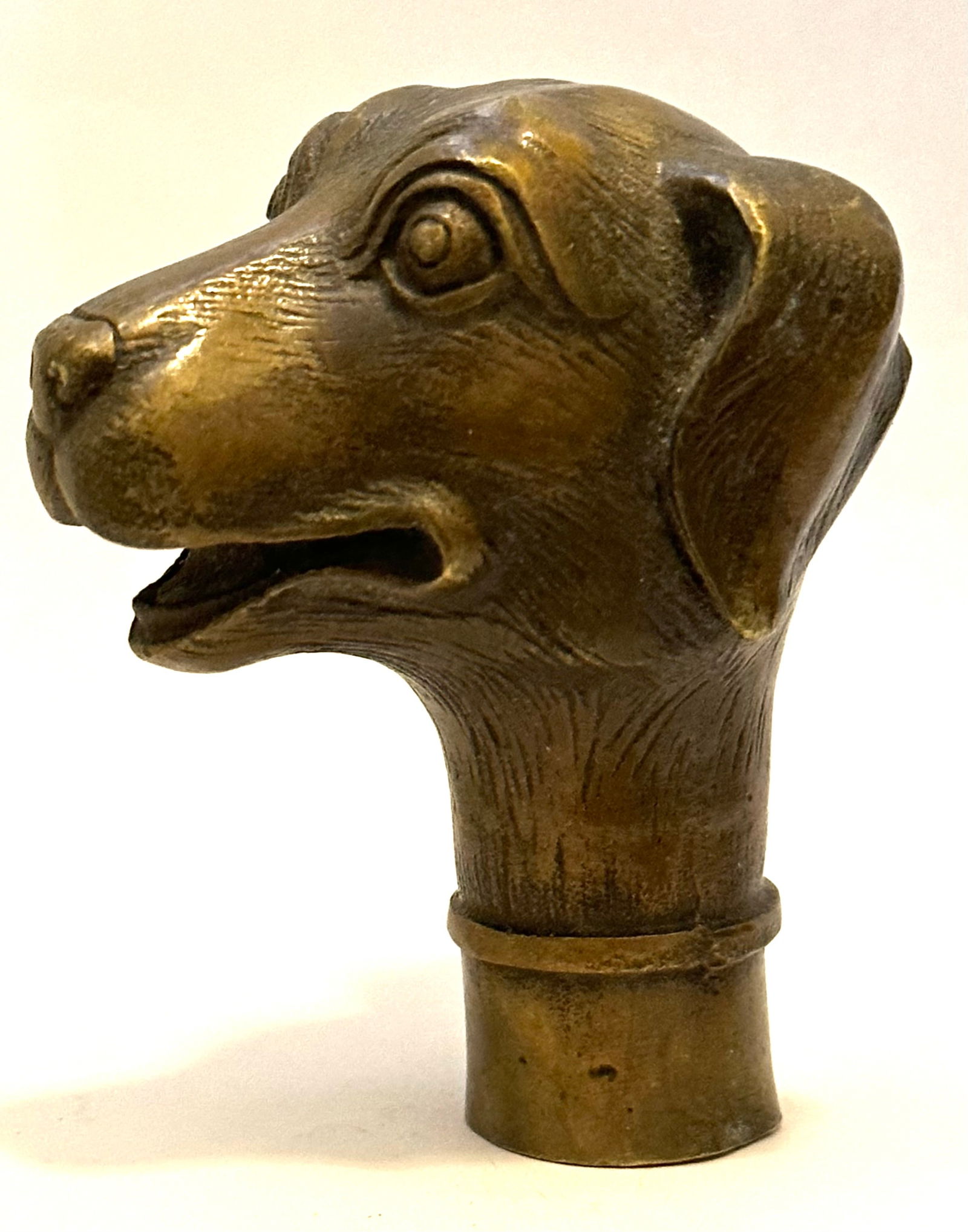 Vintage Ornate Bronze/Brass Dog Walking Cane Handle (1 of 4)