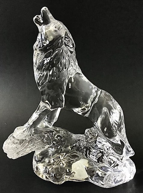 Wonders of the Wild German Crystal Howling WOLF: Beautiful Condition – Multiple Photos Posted