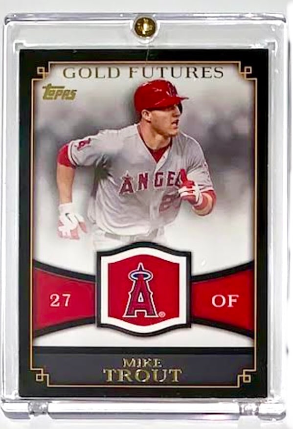 MIKE TROUT 2012 Topps Gold Futures Rookie Baseball Card (1 of 1)