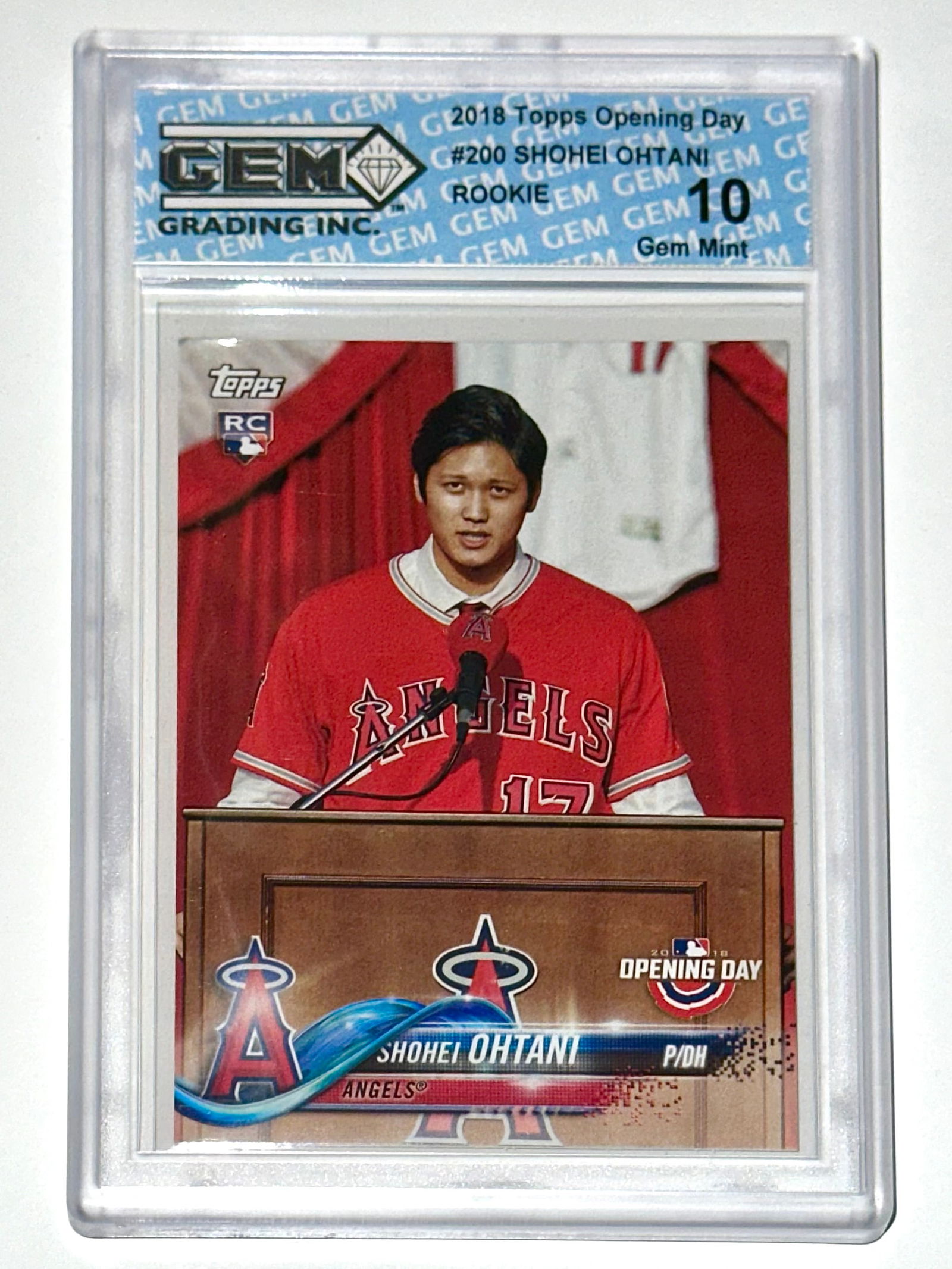 2018 Topps Opening Day Gem Mint 10 SHOHEI OHTANI Rookie Baseball Card (1 of 2)