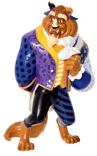 Disney ROMERO BRITTO Beauty and the Beast Figurine: Disney Showcase Collection BEAST Figurine in Original Box – Has Never Been Displayed – Multiple Photos Posted