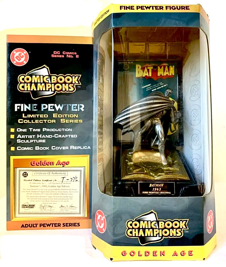 Limited Edition DC Comic Books Golden Age 1943 BATMAN Pewter Figurine (1 of 1)