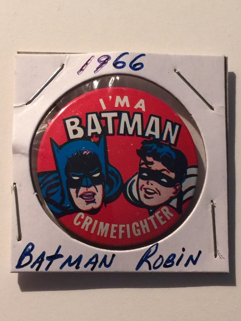 Original 1966 BATMAN Club Crimefighter Pinback Button (1 of 1)