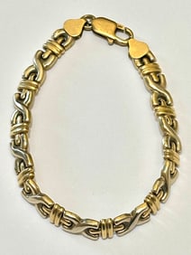 Vintage 14k Gold 7.5 Inch Ladies Bracelet SEE DESCRIPTION FOR DETAILS