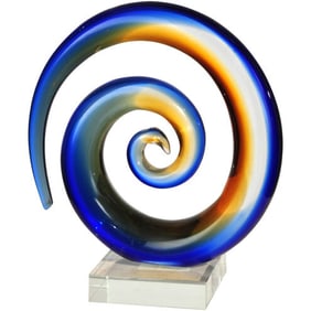 MURANO Multi Color Blown Art Glass Abstract Sculpture