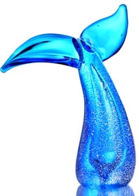 Awesome MURANO Art Glass Breaching Whale Fin