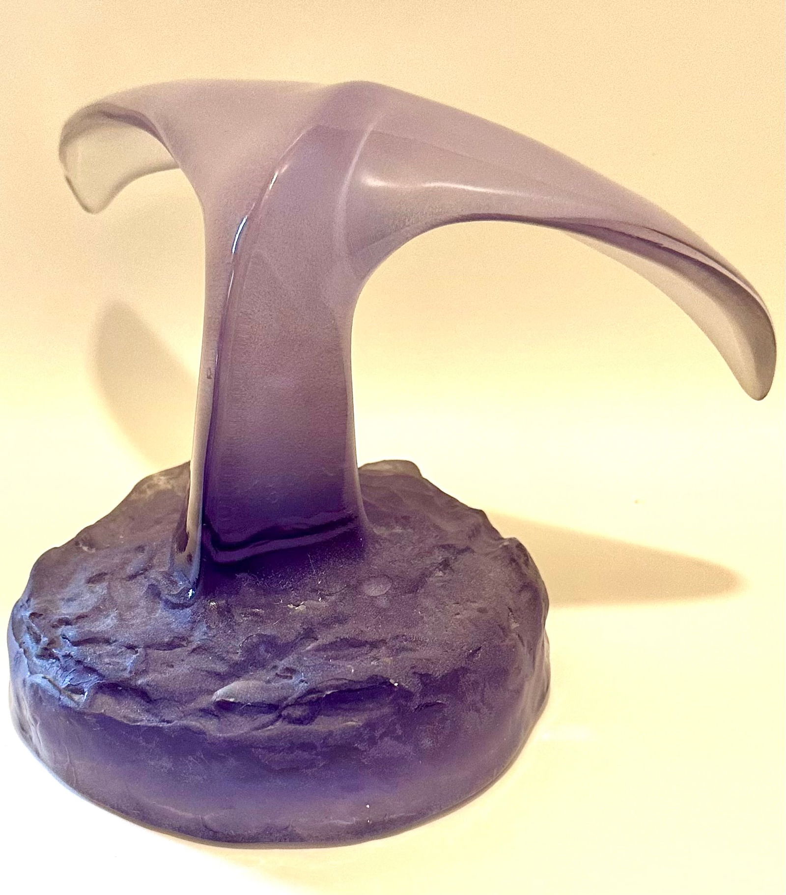 Rare Purple Lucite Breaching Large Whale Fin Sculpture: This is a studio ordered piece for a high end estate and according to the owners they paid 825.00. No Chips, Cracks or Repairs. Great Looking Piece. Multiple Photos Posted