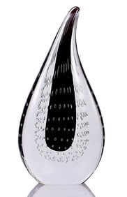 Gorgeous MURANO Art Glass Controlled Bubble Teardrop Sculpture