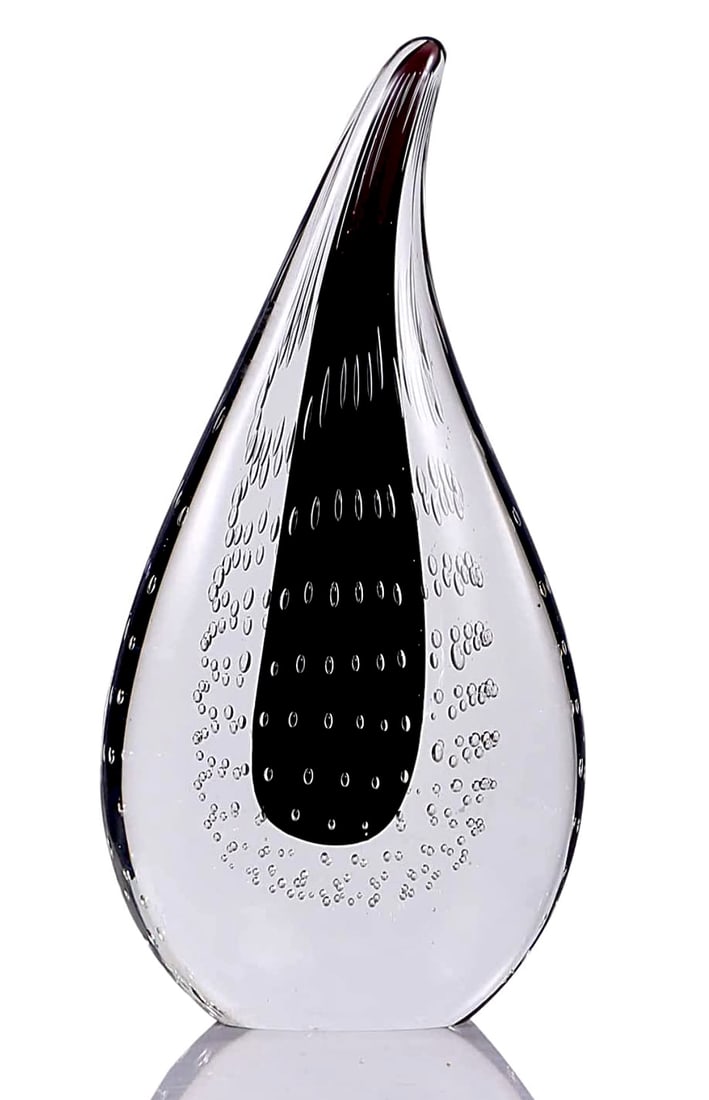 Gorgeous MURANO Art Glass Controlled Bubble Teardrop Sculpture (1 of 1)
