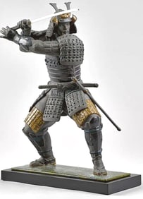 Rare LLADRO Porcelain 24 Inch Tall Ancient SAMURAI WARRIOR Sculpture with Box