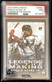 PSA Mint RONALD ACUNA 2018 Toops Update Rookie Baseball Card
