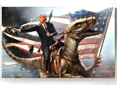 Awesome DONALD TRUMP Cotton Canvas Art Print