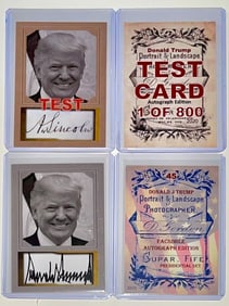 DONALD TRUMP Studio TEST Portrait & Signature Cards