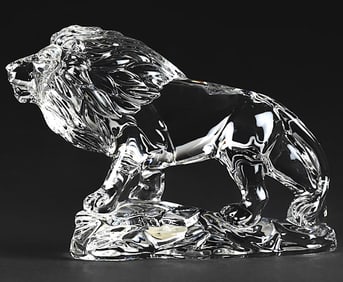 Wonders of the Wild German Lead Crystal LION Figurine