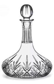 GODINGER Irish Cut Crystal Ships Decanter NIB