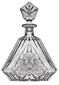 GODINGER Triangular Irish Cut Crystal Liquor Decanter NIB